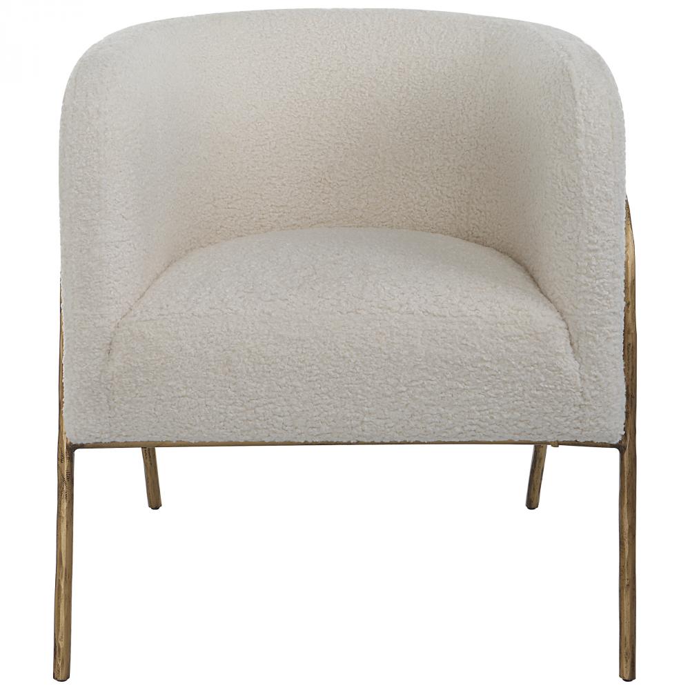 Uttermost Jacobsen Off White Shearling Accent Chair