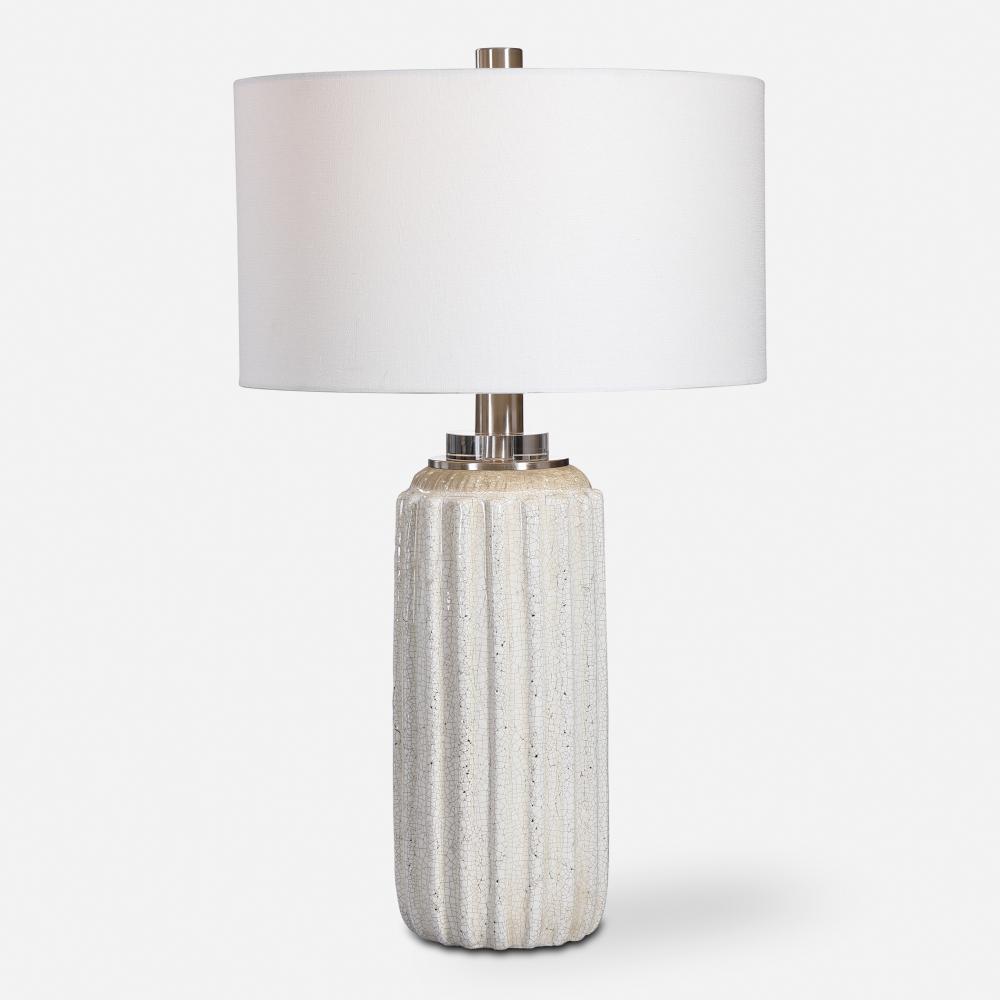 Uttermost Azariah White Crackle Table Lamp