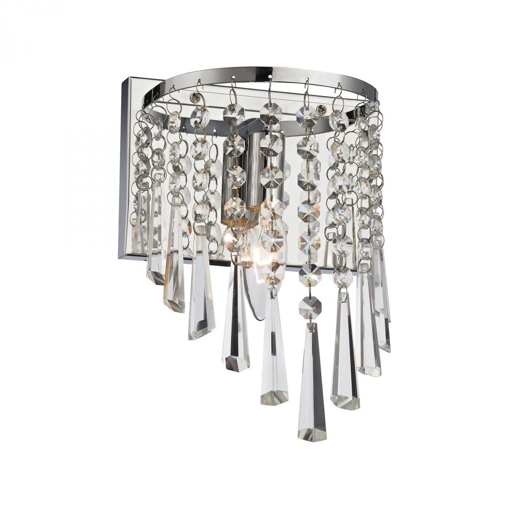 Jariah 1 Light Vanity In Polished Chrome