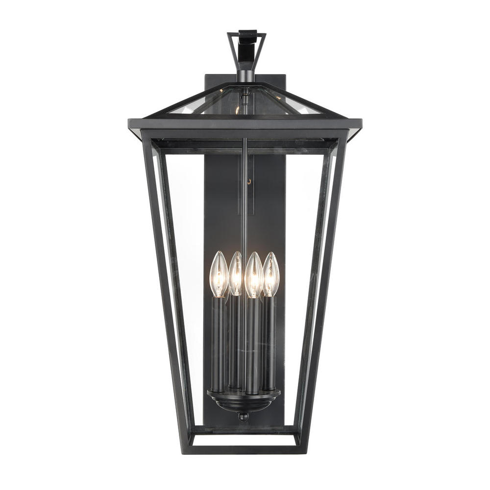 Main Street 28'' High 4-Light Outdoor Sconce - Black