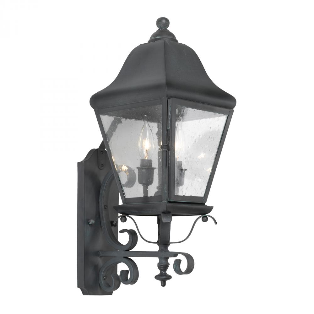 Three Light Charcoal Wall Lantern