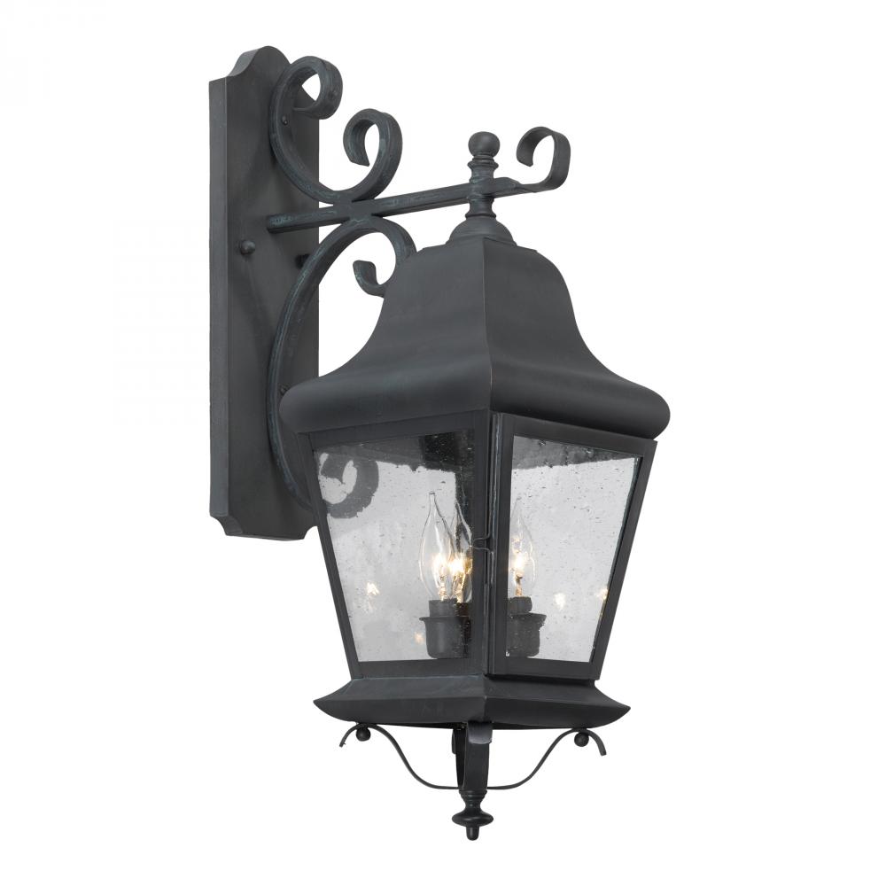 Three Light Charcoal Wall Lantern