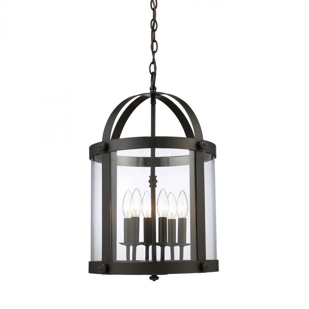 Chesapeake 6-Light Lantern in Oiled Bronze