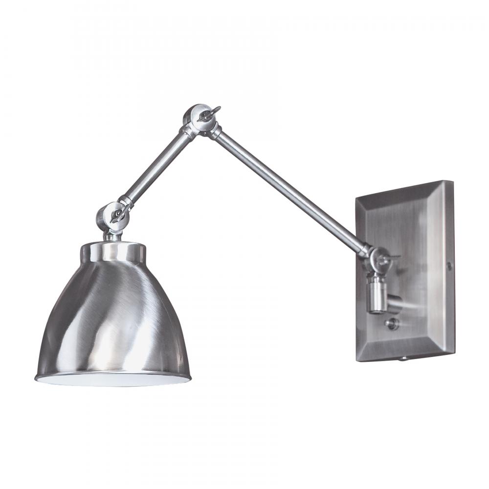 Maggie 6.75'' High 1-Light Swingarm Sconce - Pewter