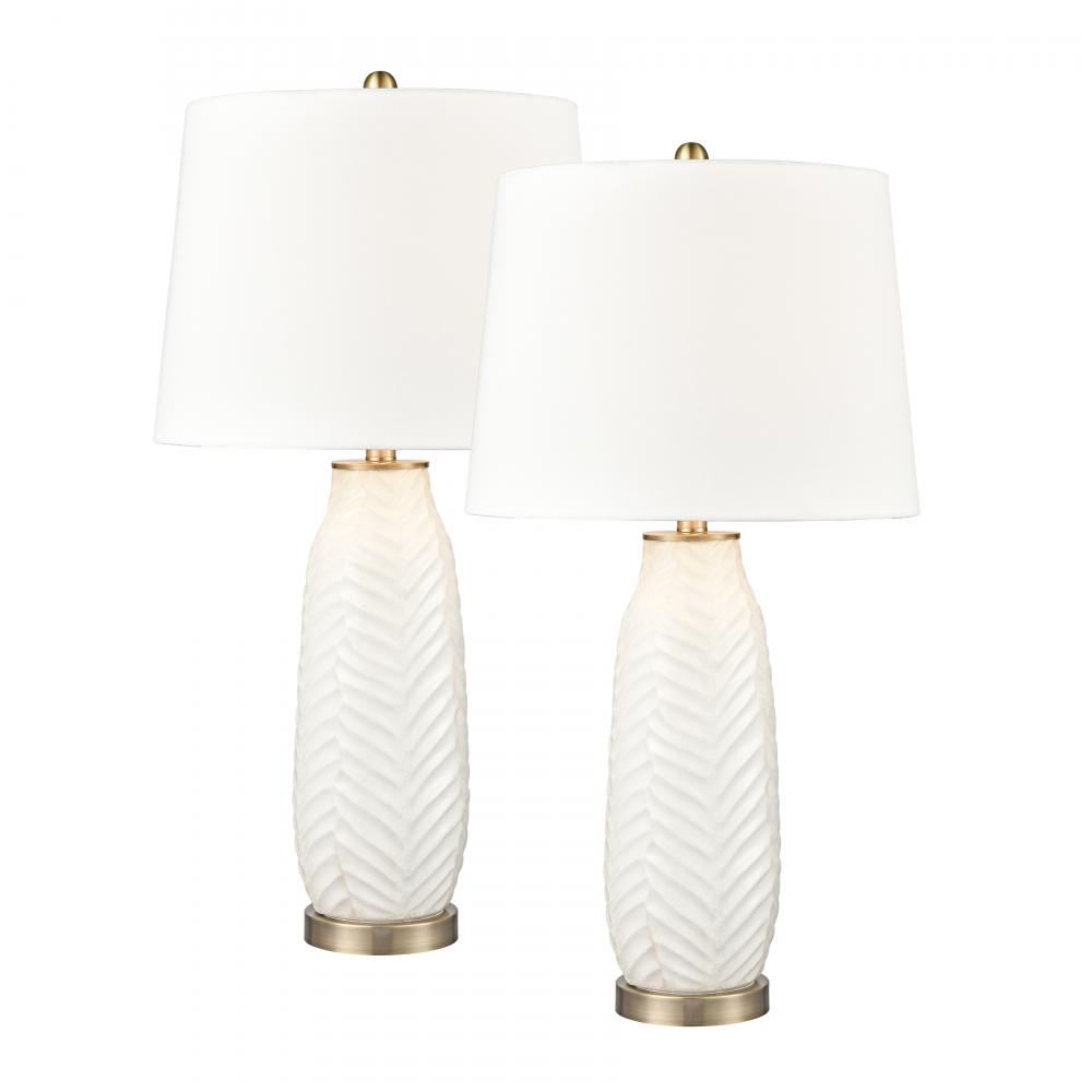 Bynum 29'' High 1-Light Table Lamp - Set of 2 White